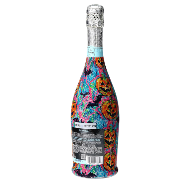 Preppy Halloween Bats Prosecco Bottle Wrap