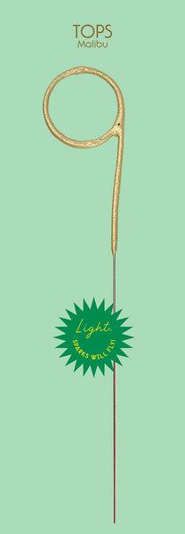 Grande 12" Gold Number Sparkler Wand Card - Singles: Number 0