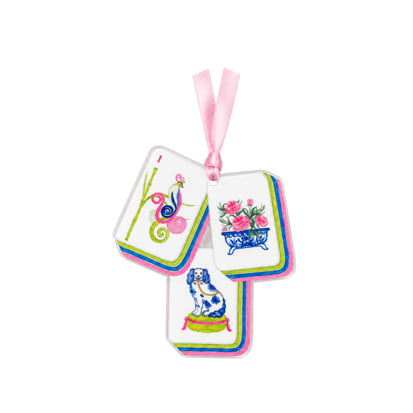 Mahjong Christmas Ornament Tile Acrylic Mahj gift
