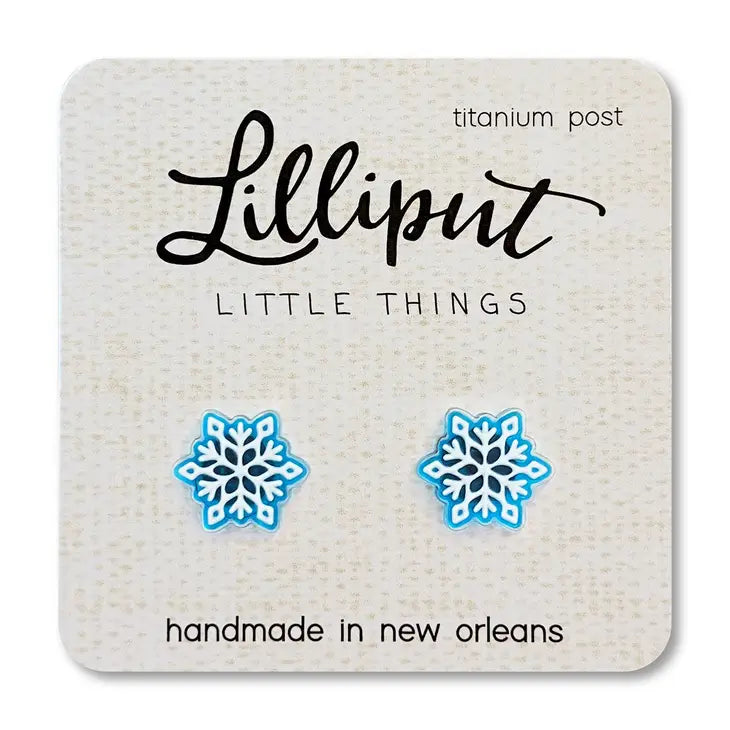 Lilliput Snowflake Stud Earrings