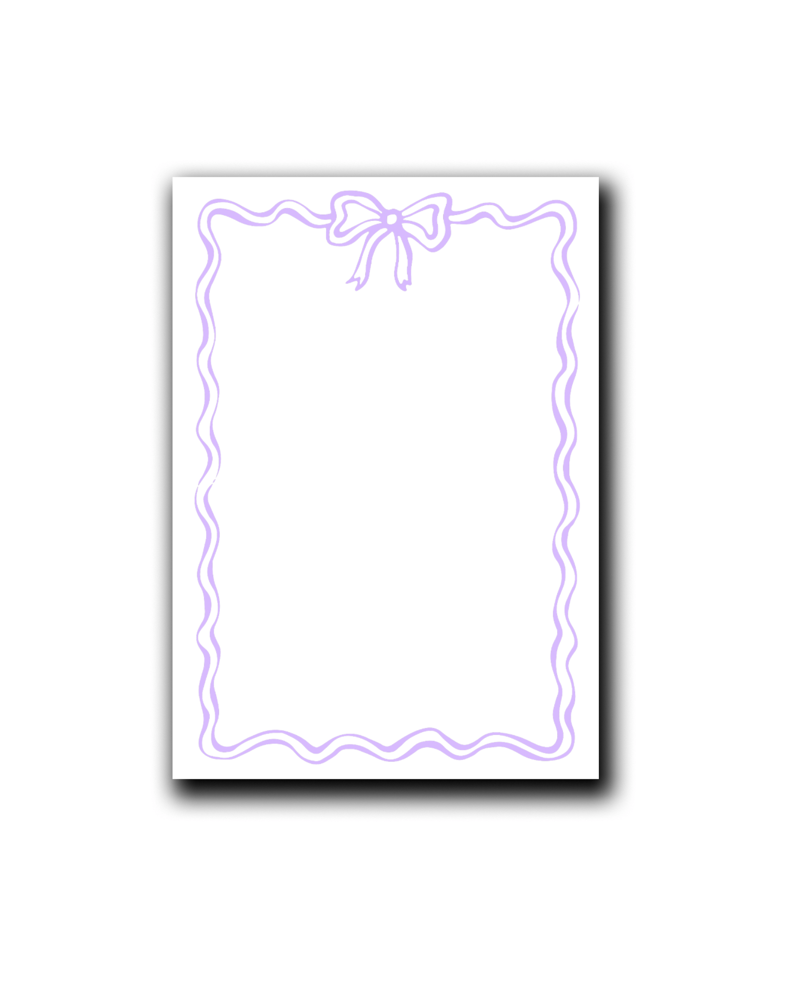 Lavender Bow Notepad