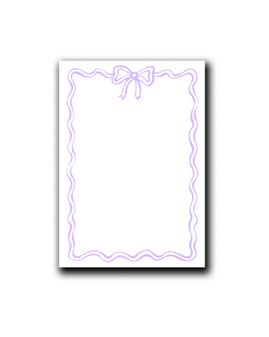 Lavender Bow Notepad