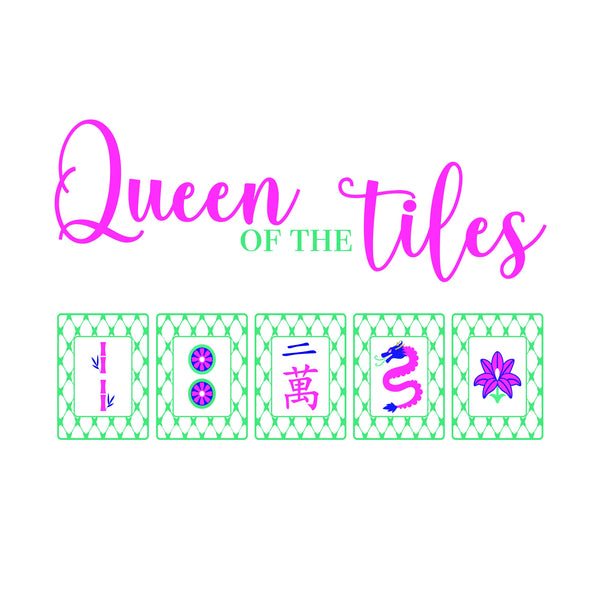 Queen of the Tiles Paper Coasters - mahjong