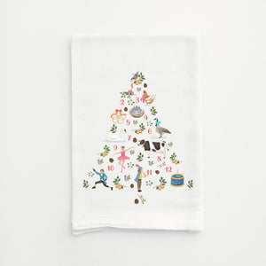 Karen Marcum 12 Days of Christmas Tea Towel