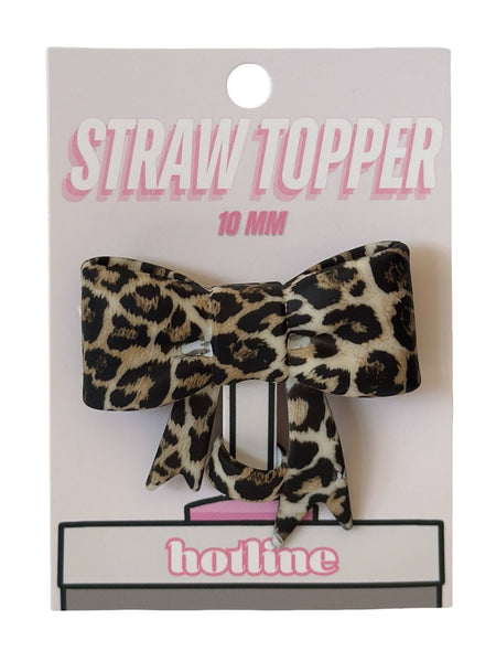 Large Bow Straw Toppers: Mint