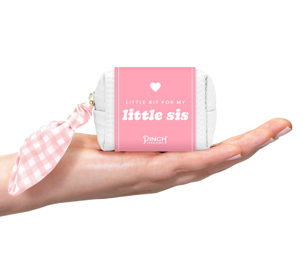 Little Sis Minimergency Kit | Sorority, Rush, Bid Week Greek: Peach Gingham