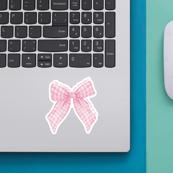 Coquette Bow Bible Sticker | Christian Stickers | Faith