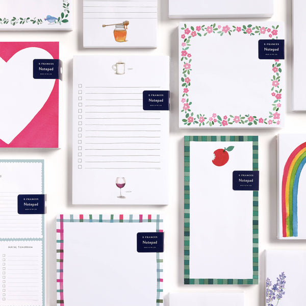 Happy Plaid Chunky Square Notepad