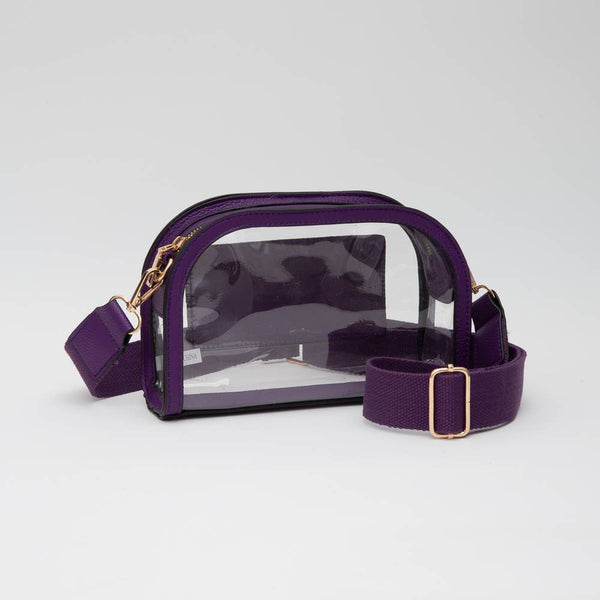 Game Day Stadium Clear Crossbody Bag: Gold