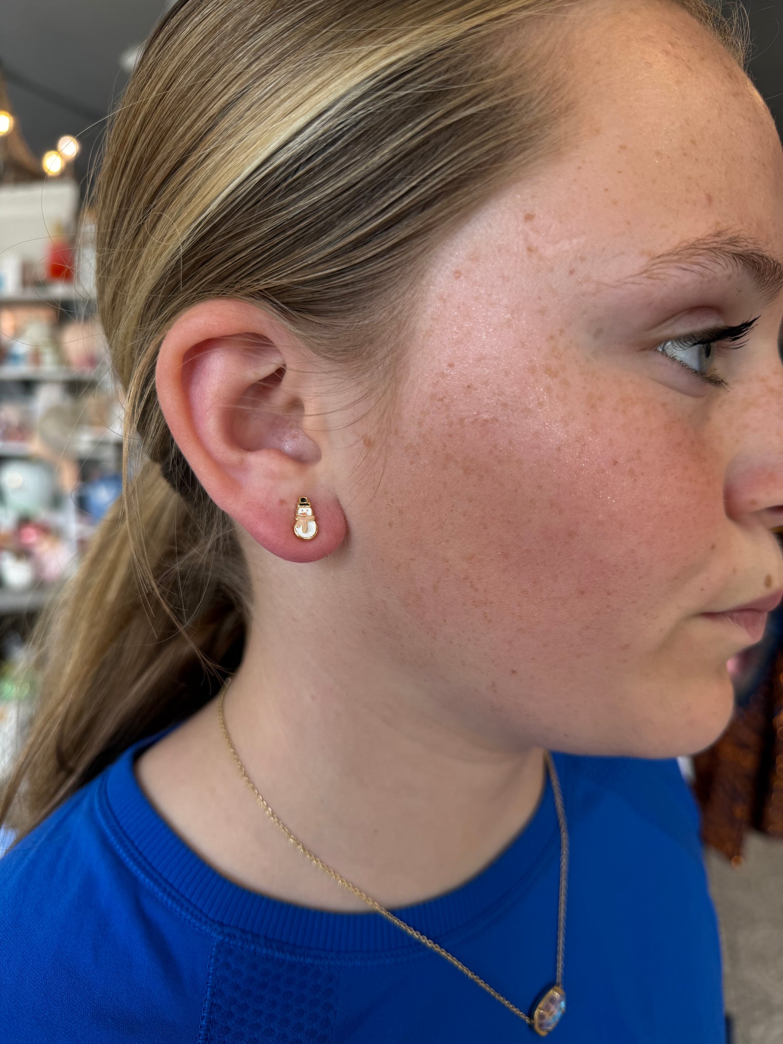 Michelle McDowell Girl Snowmen Earrings