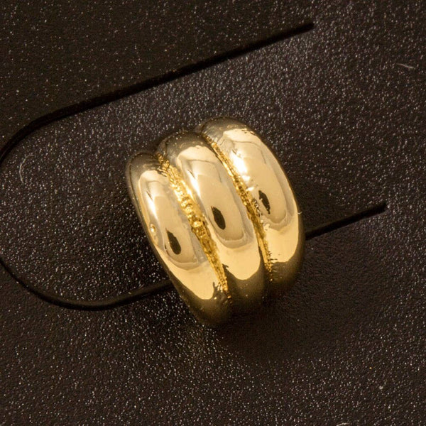 Gold Dipped Dainty Wide Hoop Earrings: GOLD