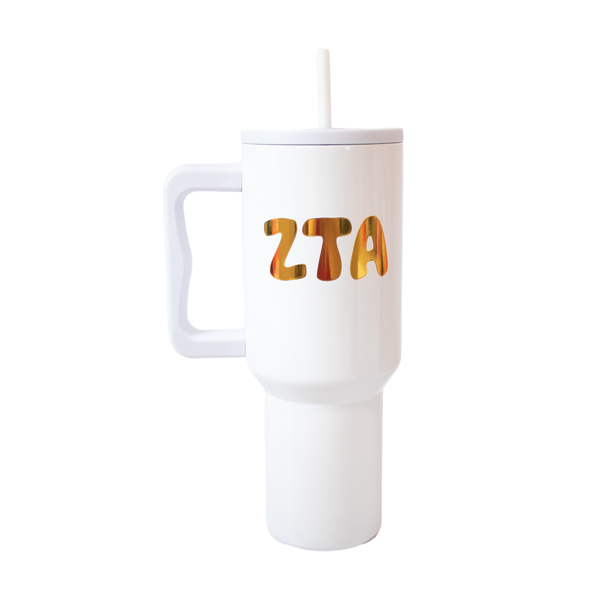 40oz 24 Karat Sorority Tumbler: ALPHA GAMMA DELTA