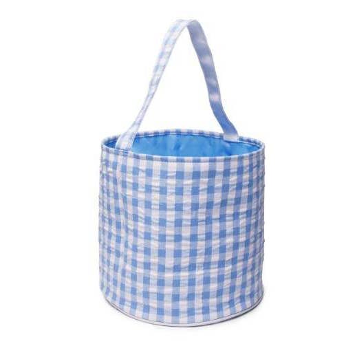 Blue Gingham Easter Basket