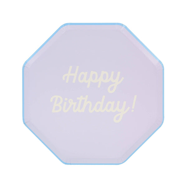 Mixed Happy Birthday Side Plates