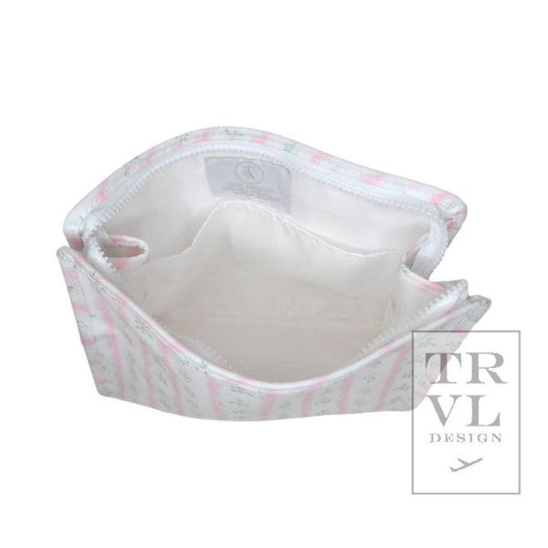 Roadie Large - Ribbon Floral Pink Zip Pouch