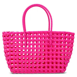 Small Pink Woven Tote