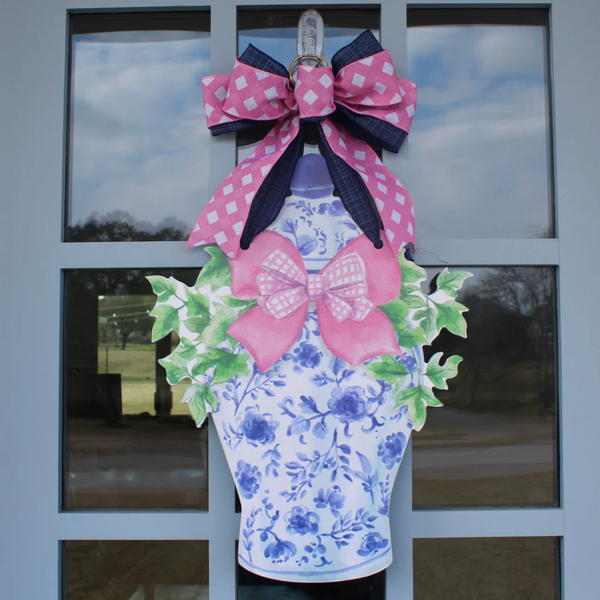 Classic Ginger Jar (Pink)- Door Hanger