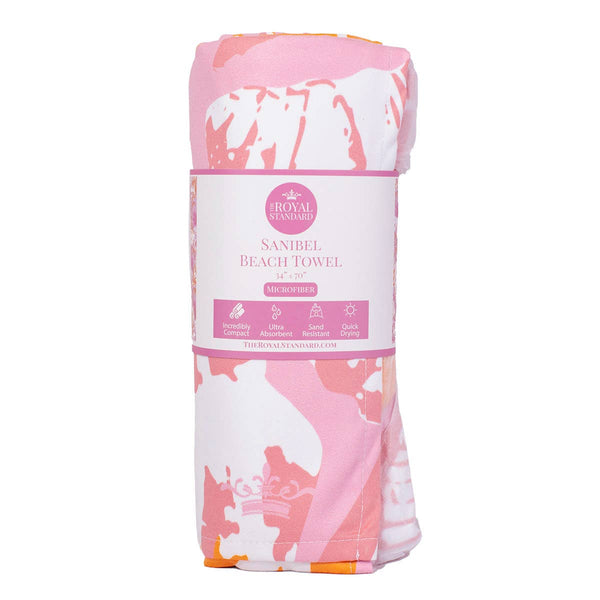 Sanibel Beach Towel   Pink/Apricot/Blossom   34x70