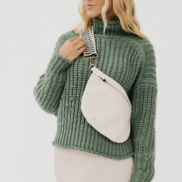 Westlyn Woven Bum Bag : Checkered Black