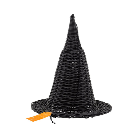 Faux Wicker Witch Hat - 15"