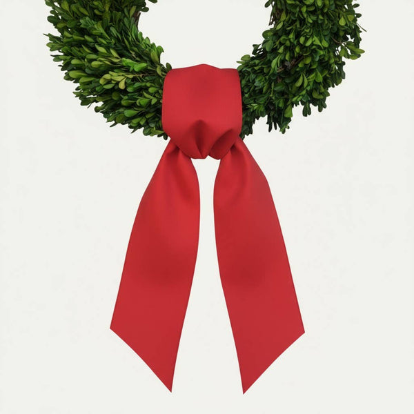 Cotton Wreath Sash | All-Season Holidays Entryway Decor : White