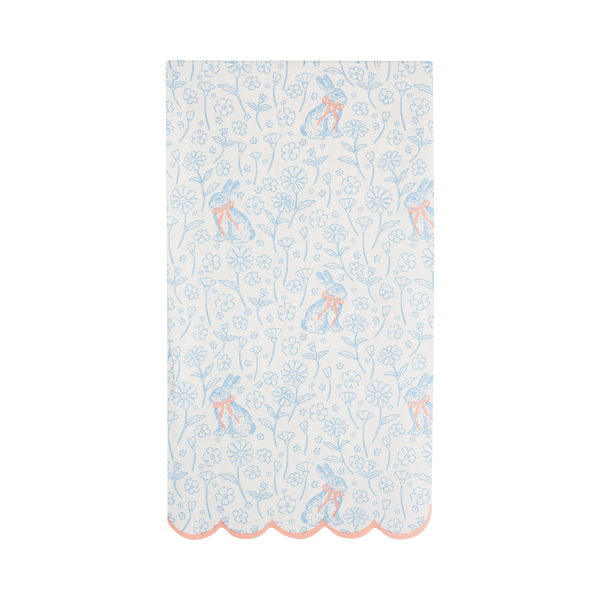 Bunny Pattern Scallop Guest Napkin (24ct)