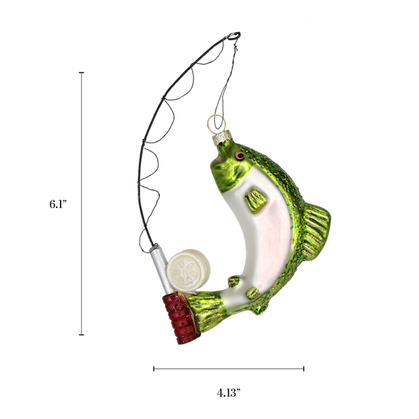 Fish on Fishing Pole Ornament