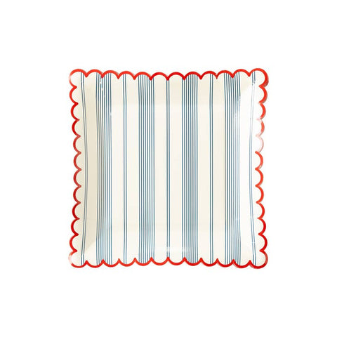 Striped Scallop Plates