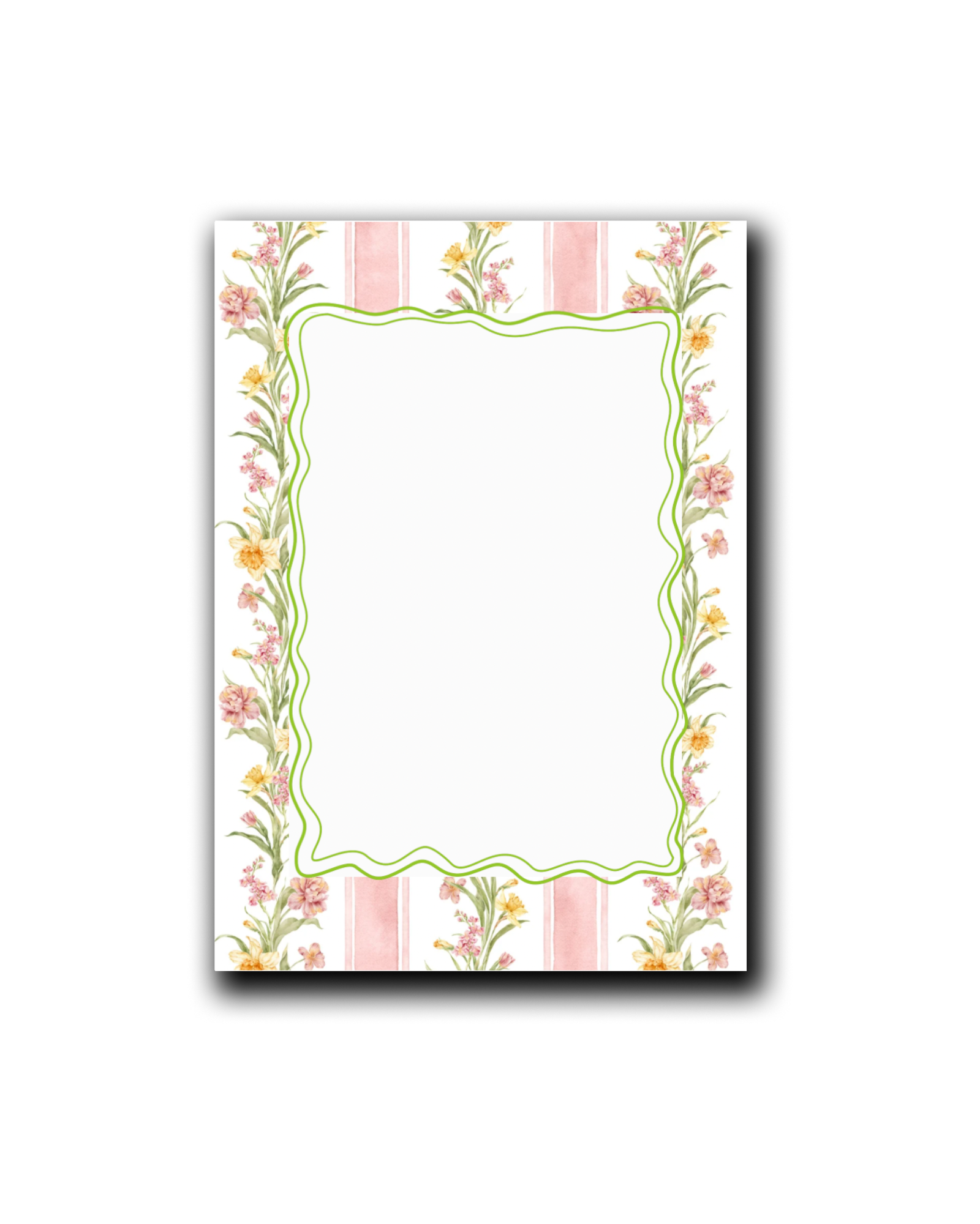 Floral Stripe Notepad