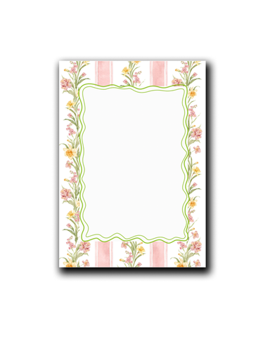 Floral Stripe Notepad