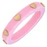 Heart Resin Bangle Light Pink