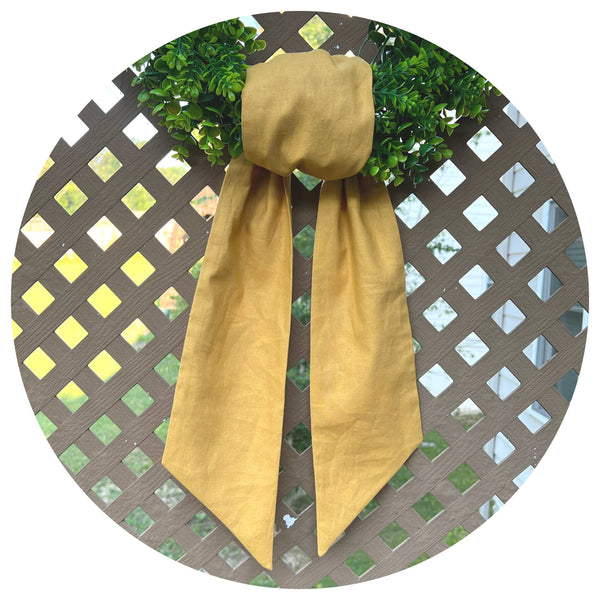 Light Blue Linen Blend Sash Colors 44 inch