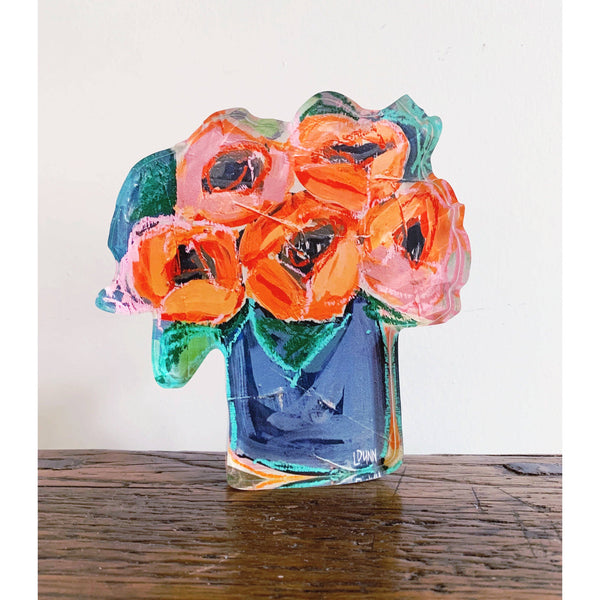 Red Floral Acrylic Bloom Block BITTY: Bitty Block