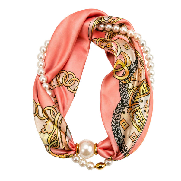 Luxe Pearl Scarf Necklace