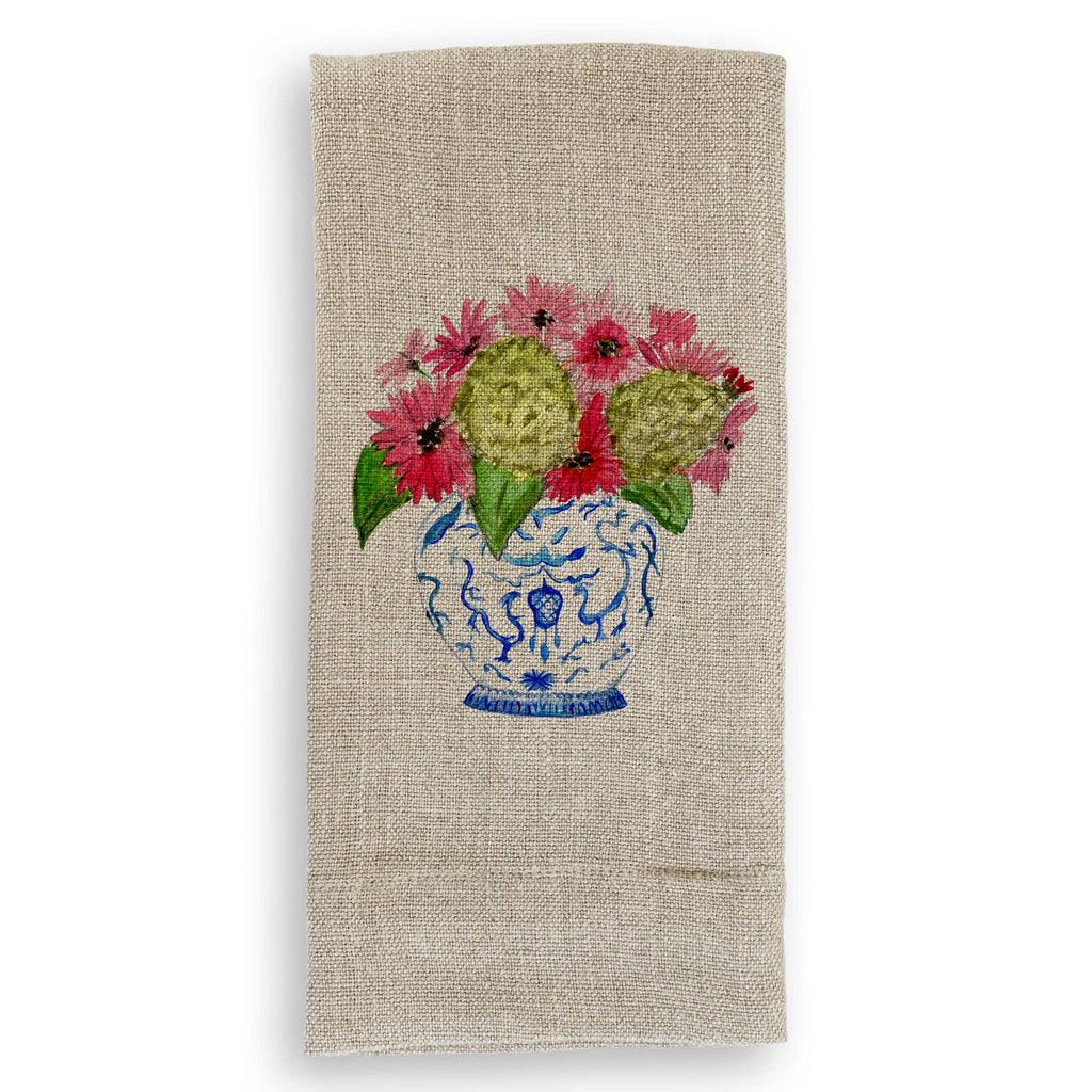 Ginger Jar with Zinnias Kitchen Square - Thumbnail 4