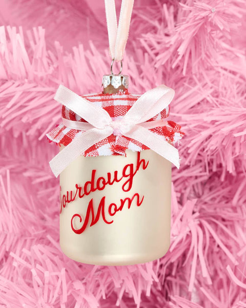 Sourdough Mom Glass Ornament | funny holiday baker gift