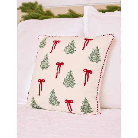 Christmas Bows Square Pillow