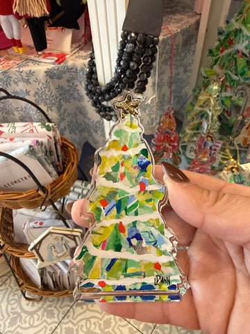 Lauren Dunn BRIGHT GREEN ADORNED TREE BITTY