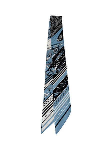 Twilly Satin Gameday Scarf: Maroon Print