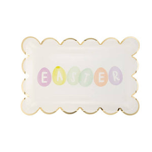 Easter Egg Scalloped Paper Plates