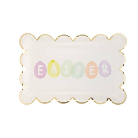 Easter Egg Scalloped Paper Plates