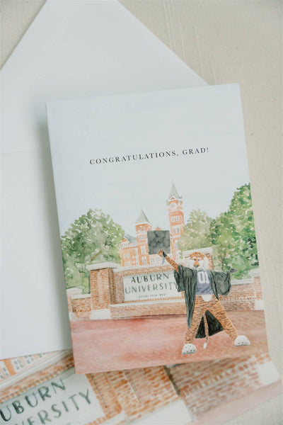 "Congratulations, grad!" Auburn Graduation Greeting Card
