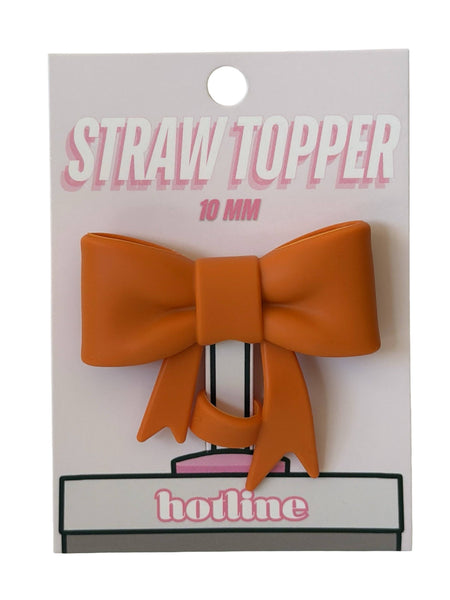 Large Bow Straw Toppers: Mint