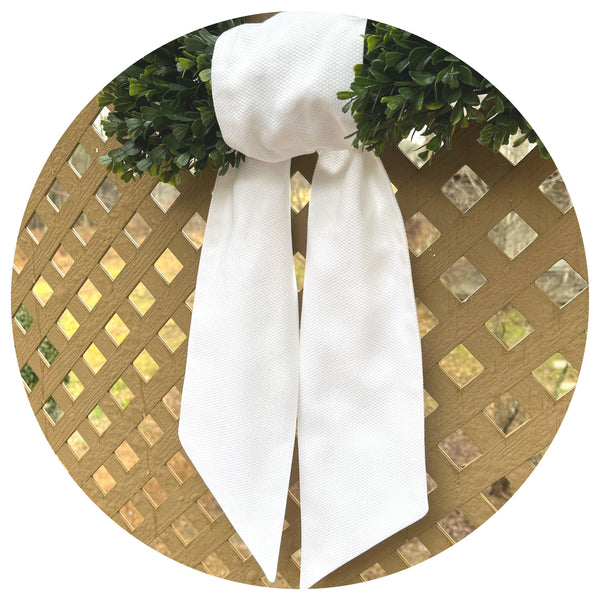 Cotton Pique Sash: Ivory / 44 inch