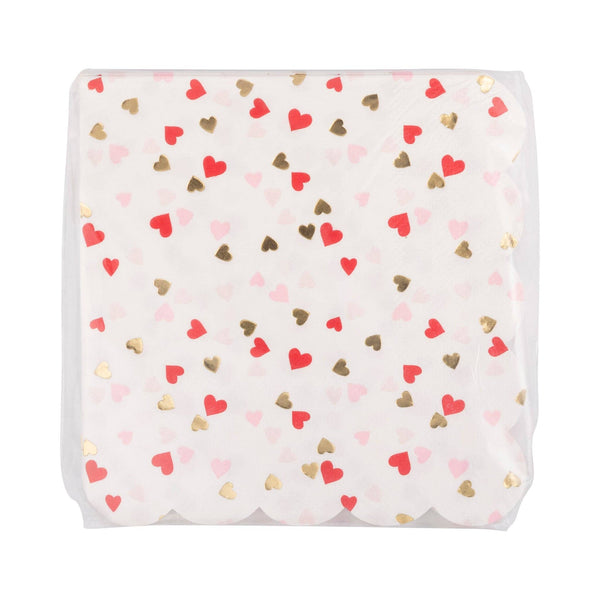 Foil Tiny Hearts Cocktail Napkin