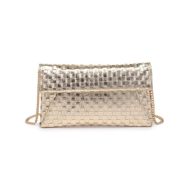 Priscilla Woven Clutch: Silver