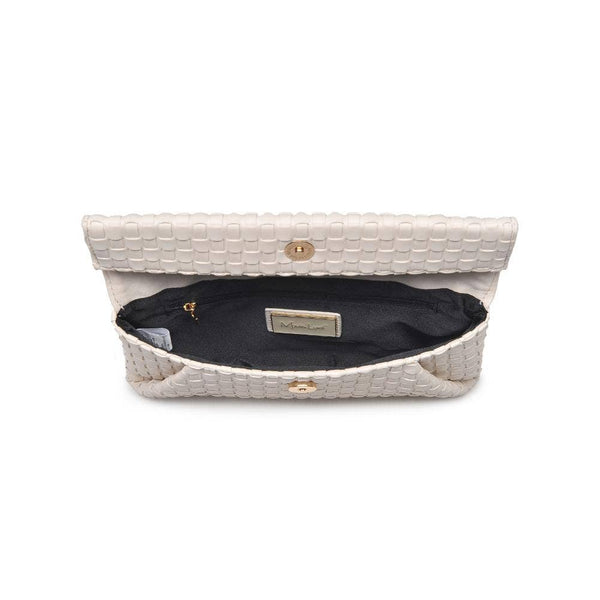 Priscilla Woven Clutch: Ivory