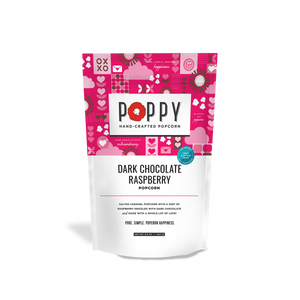 Dark Chocolate Raspberry Poppy Popcorn