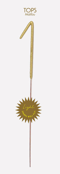 Grande 12" Gold Number Sparkler Wand Card - Singles: Number 4