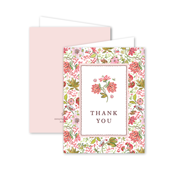 Oiseaux en Fleurs Thank You: Single Card